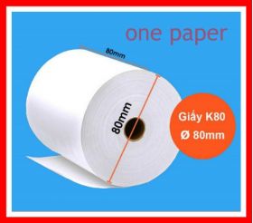 mẫu giấy in nhiệt one paper k80 x 80mm